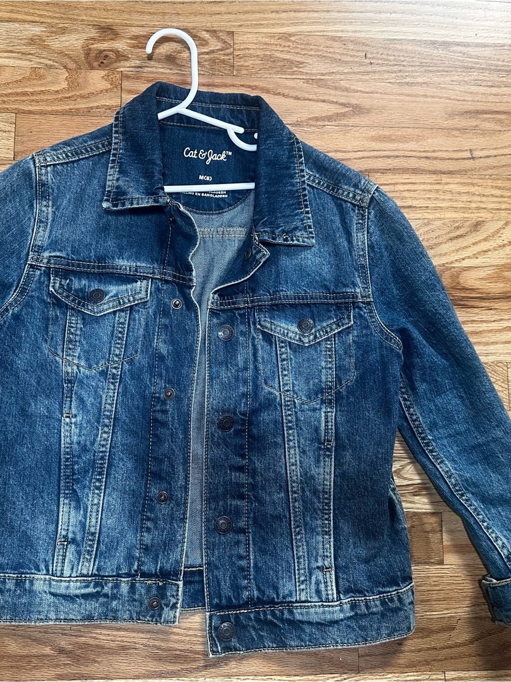 Cat & Jack Distressed Dark Blue Denim Jacket